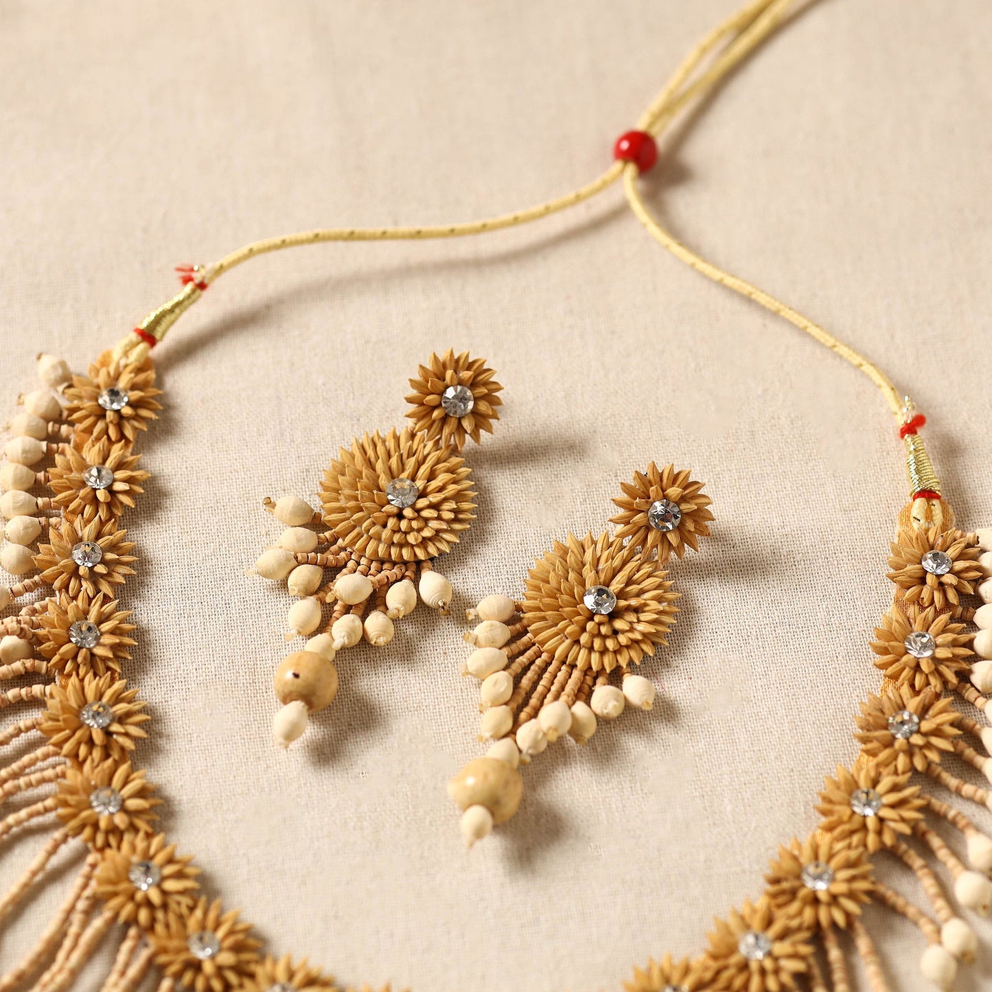  Handcrafted Rice Paddy Necklace Set by Putul Das Mitra Online India 