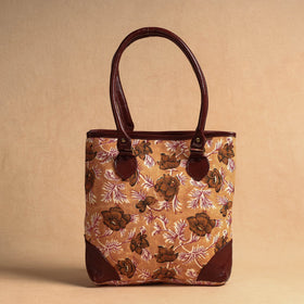  Handcrafted Sanganeri Printed Leather Shoulder Bag 