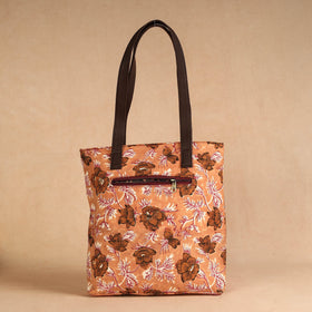 sanganeri leather shoulder bag