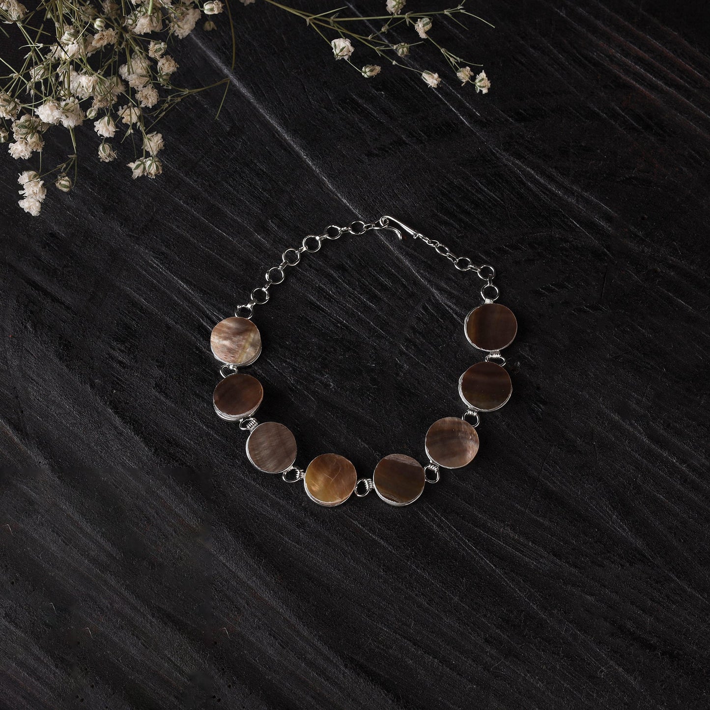 Brown - handcrafted seashell bracelet (adjustable) 30