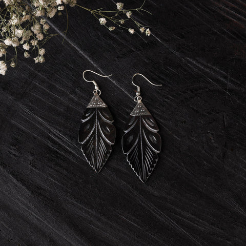Brown - handcrafted seashell earrings 45