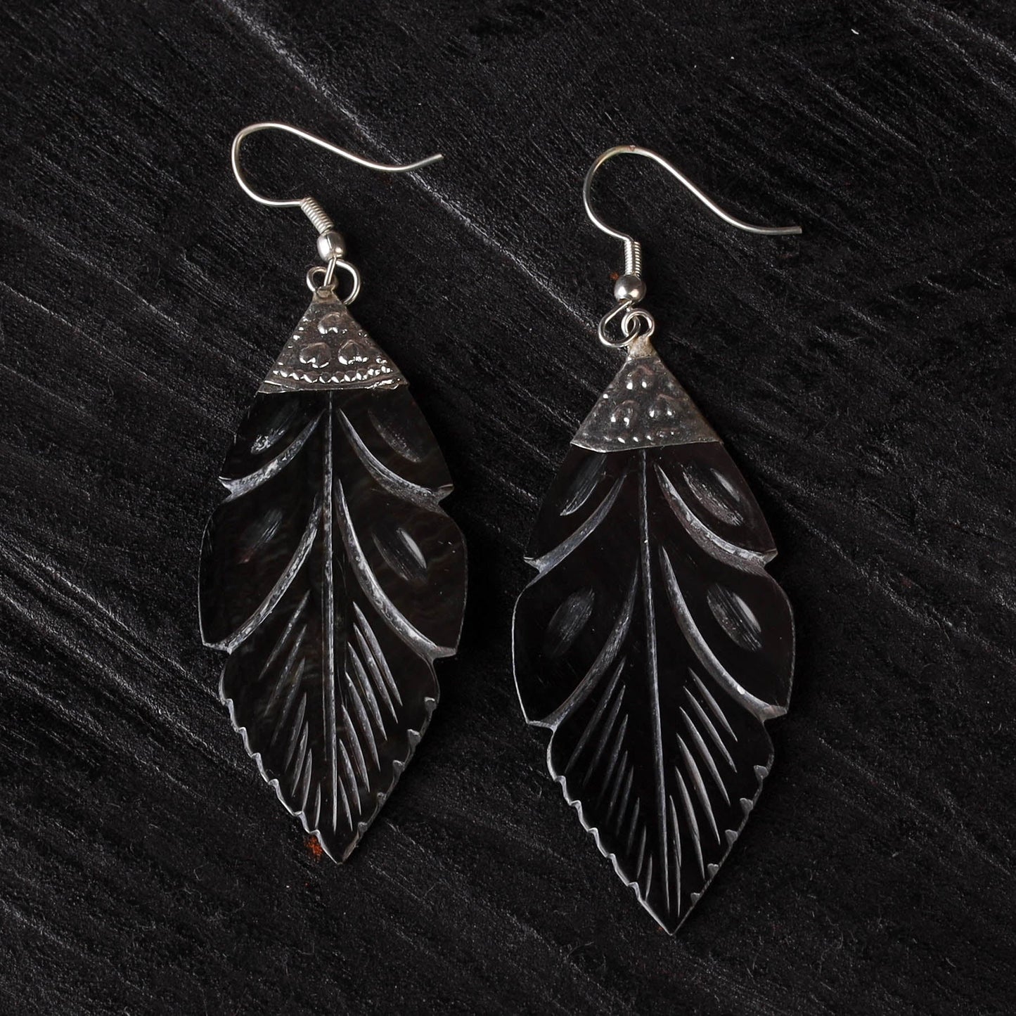 Brown - handcrafted seashell earrings 45