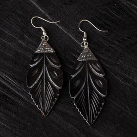 Brown - handcrafted seashell earrings 45