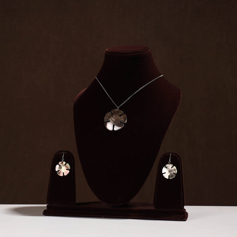 Buy Brown Handcrafted Seashell Necklace Set