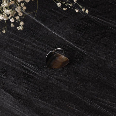 Brown - handcrafted seashell ring (adjustable) 16