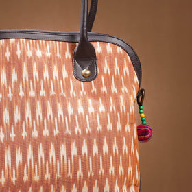 Brown - Handcrafted Woven Ikat Cotton Shoulder Bag