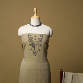 Handloom bengal jamdani cotton 2pc unstitched dress