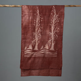 Buy Block Art Print Natural Dyed Tussar Silk Bindaas Stole