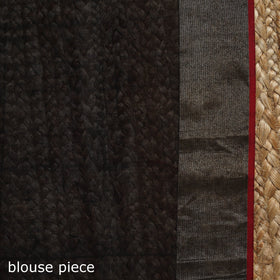 Brown - handloom buti maheshwari saree with zari border 21