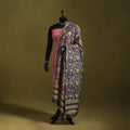 Brown - handloom chanderi silk hand sanganeri dupatta 37