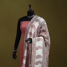 Brown - handloom chanderi silk hand sanganeri dupatta 42