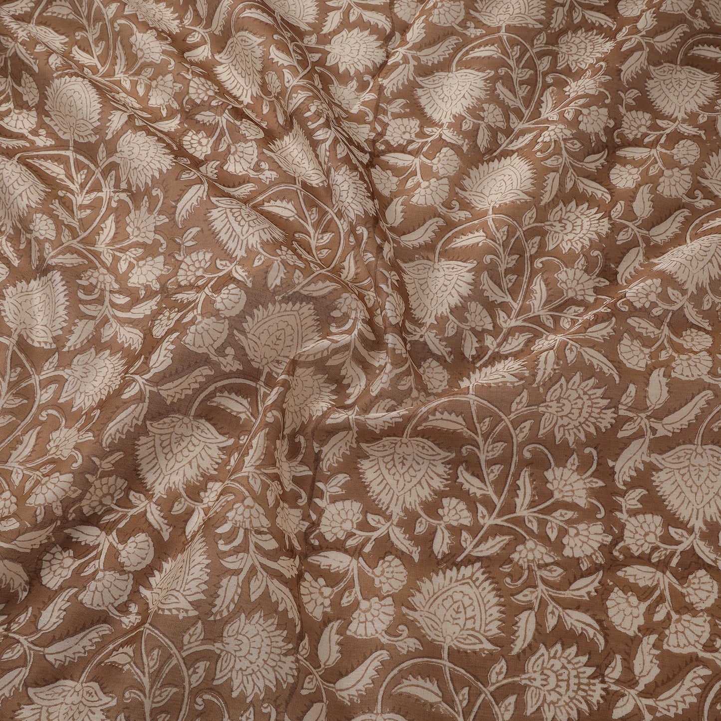 Handloom chanderi silk hand sanganeri fabric 08