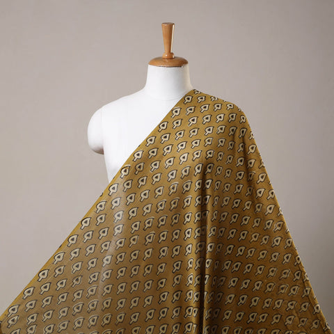 Brown - handloom chanderi silk pipad fabric 03 - handcrafted