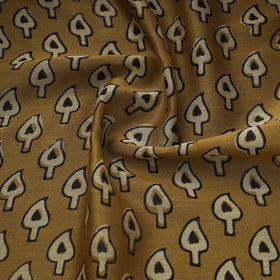 Brown - handloom chanderi silk pipad fabric 03 - handcrafted