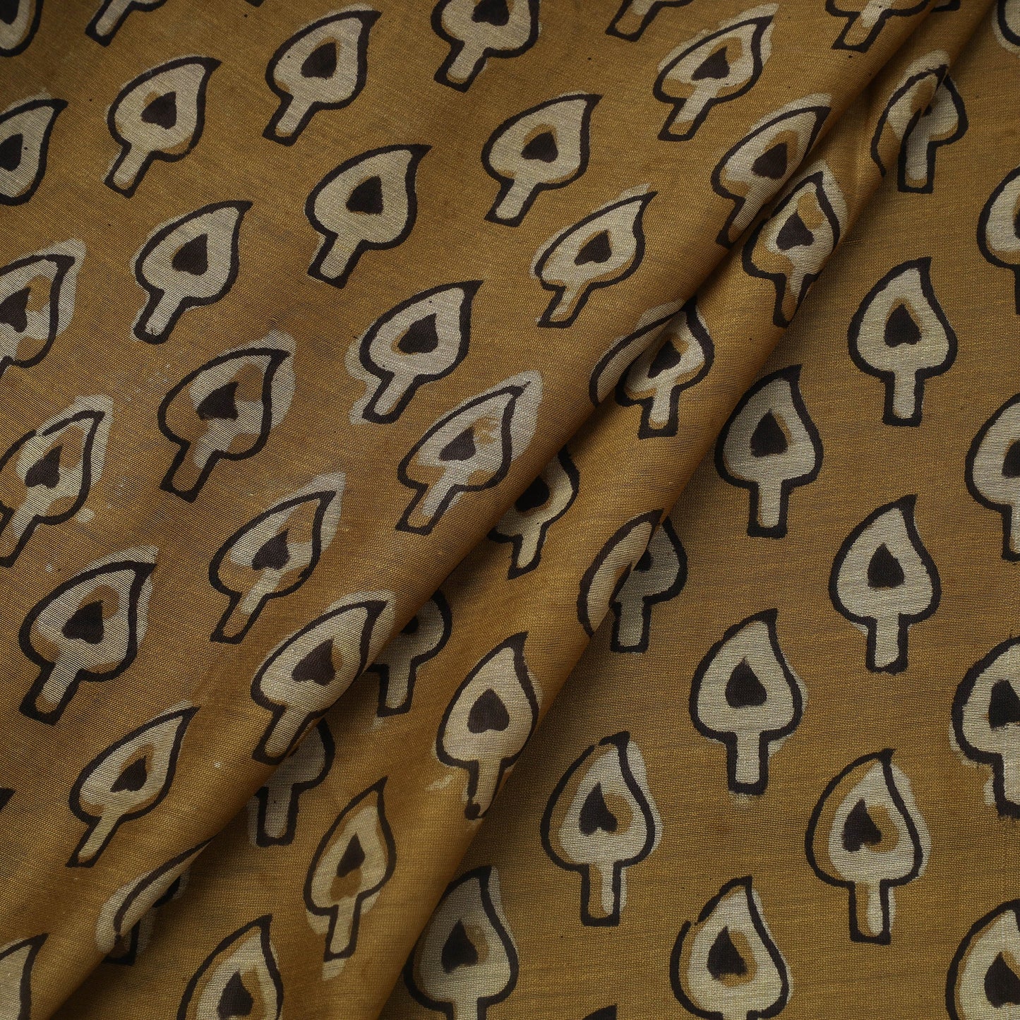 Brown - handloom chanderi silk pipad fabric 03 - handcrafted