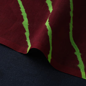  Brown Handloom Chanderi Silk Tie-Dye Leheriya Fabric