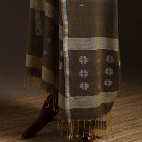 Handloom cotton bengal jamdani dupatta 04 - handcrafted