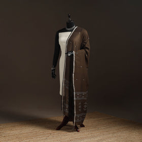 Handloom cotton bengal jamdani dupatta 37 - handcrafted