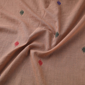 Brown Handloom Cotton Bengal Jamdani Fabric