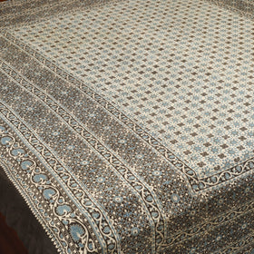 Brown Handloom Cotton Block Print Double Ajrakh Bed Sheet
