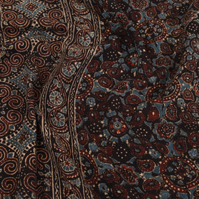 Brown Handloom Cotton Block Print Double Ajrakh Bed Sheet