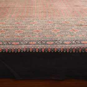Brown Handloom Cotton Block Print Double Ajrakh Bed Sheet