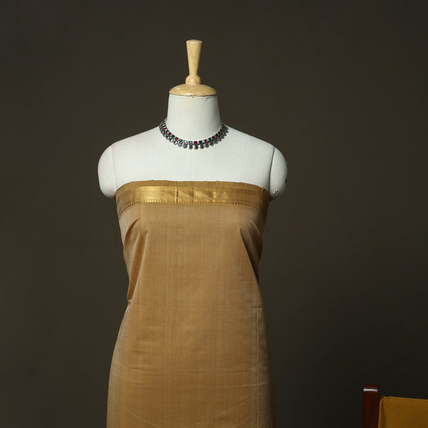 Handloom cotton mangalagiri 3pc unstitched dress material