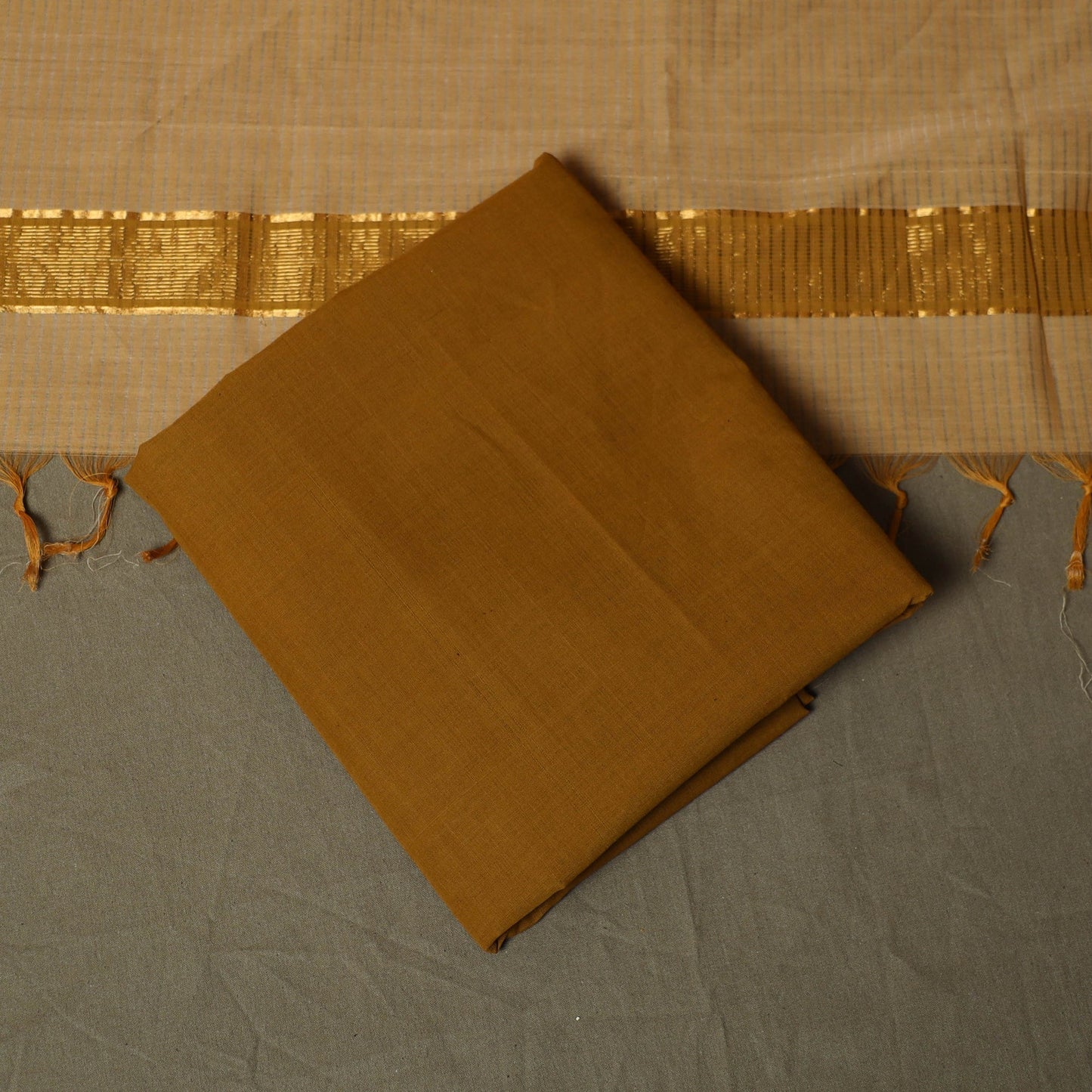 Handloom cotton mangalagiri 3pc unstitched dress material