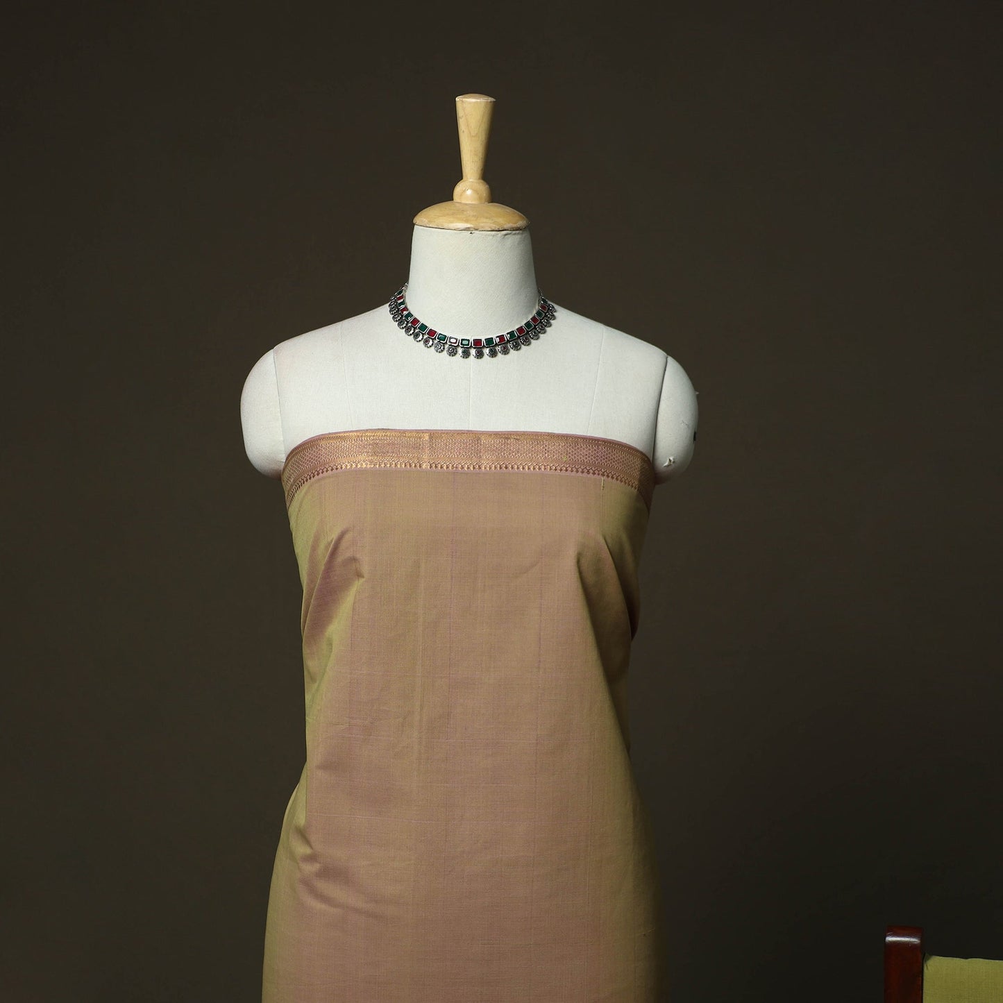 Handloom cotton mangalagiri 3pc unstitched dress material