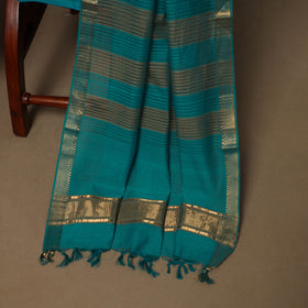 Brown - 3pc handloom cotton unstitched mangalagiri dress