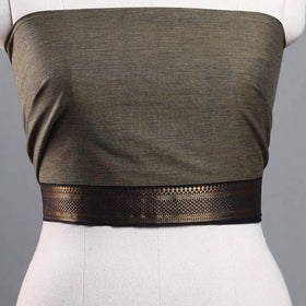 Brown - handloom cotton mangalagiri blouse piece 17