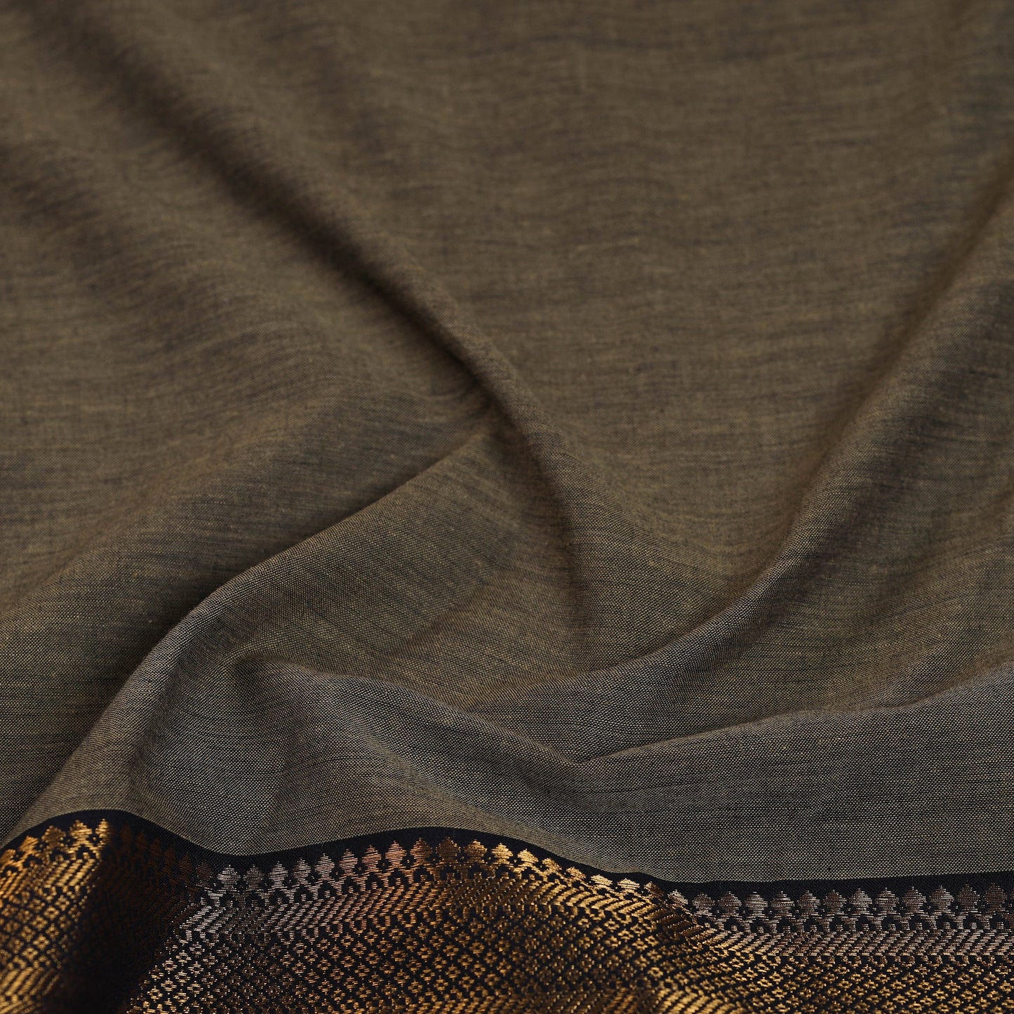 Brown - handloom cotton mangalagiri blouse piece 17