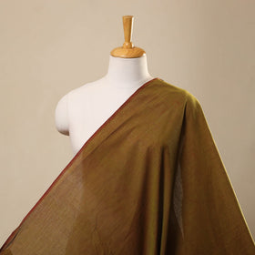 Brown Handloom Cotton Mangalagiri Fabric