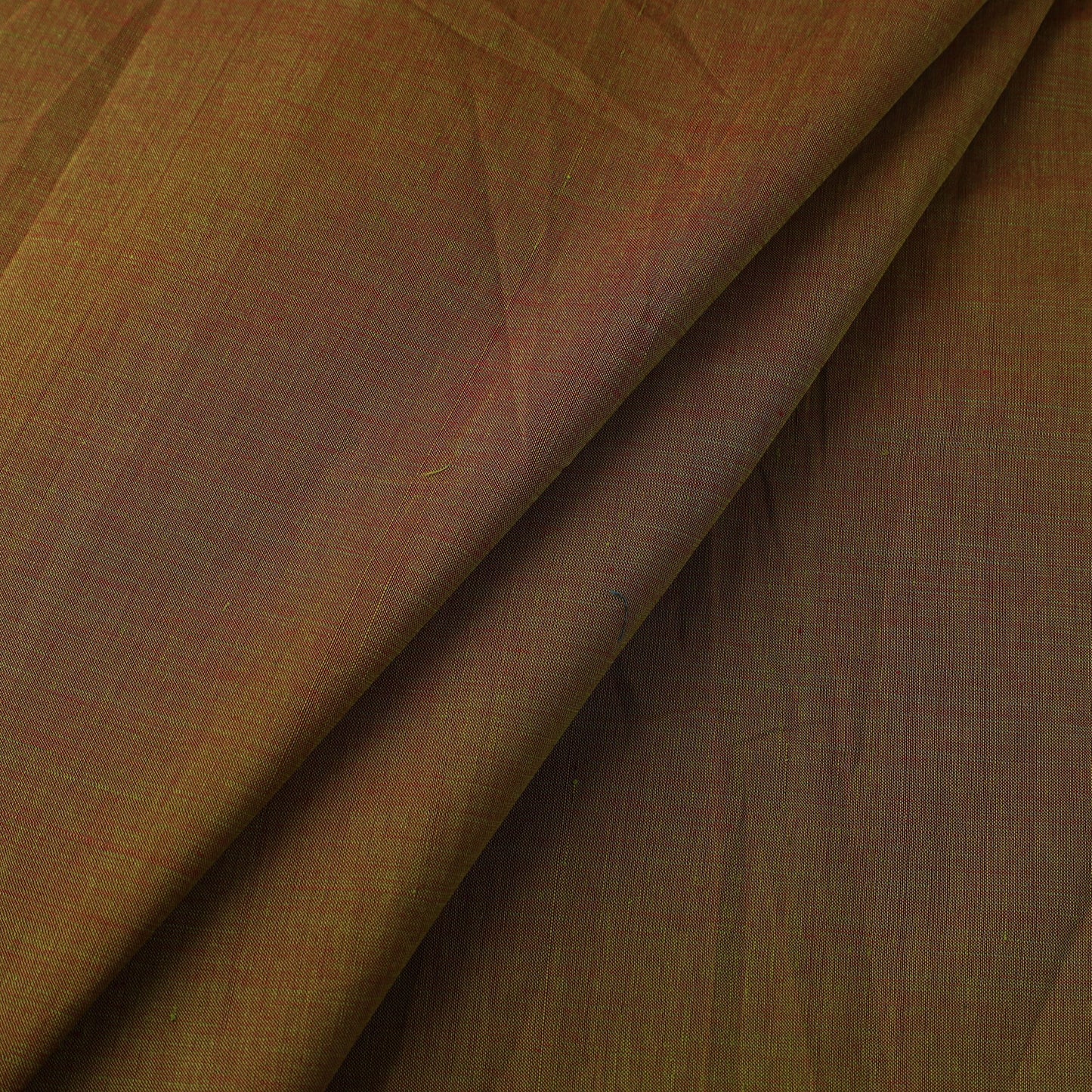 Brown Handloom Cotton Mangalagiri Fabric