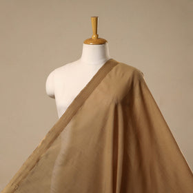 Brown - handloom cotton mangalagiri fabric with zari border