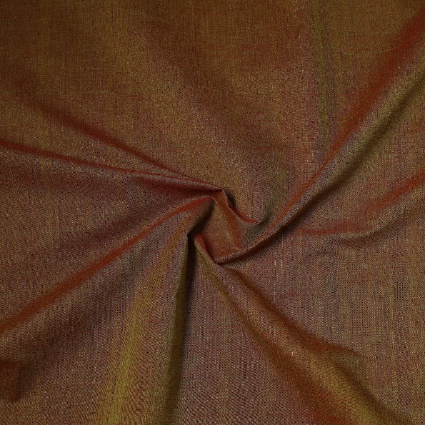 Brown - handloom cotton mangalagiri fabric with zari border