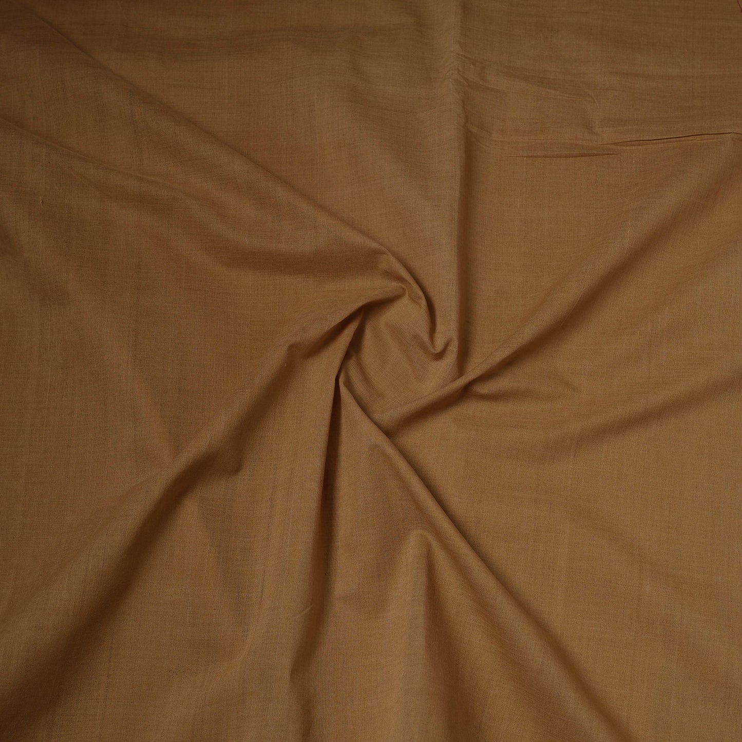 Brown - handloom cotton mangalagiri fabric with zari border