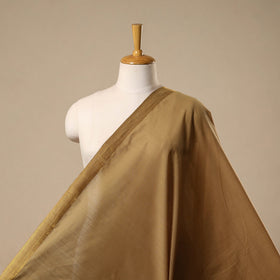 Brown - handloom cotton mangalagiri fabric with zari border