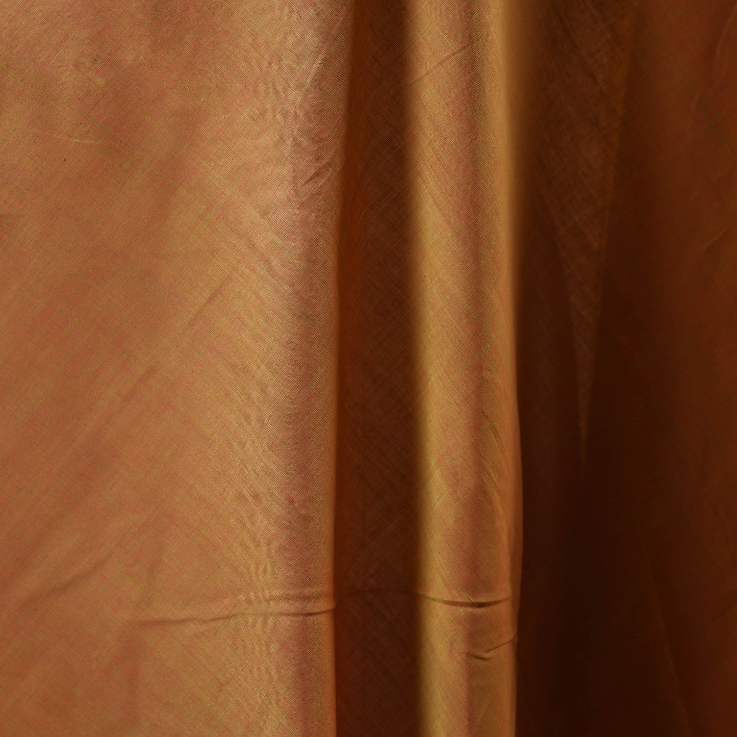 Brown - handloom cotton mangalagiri fabric with zari border