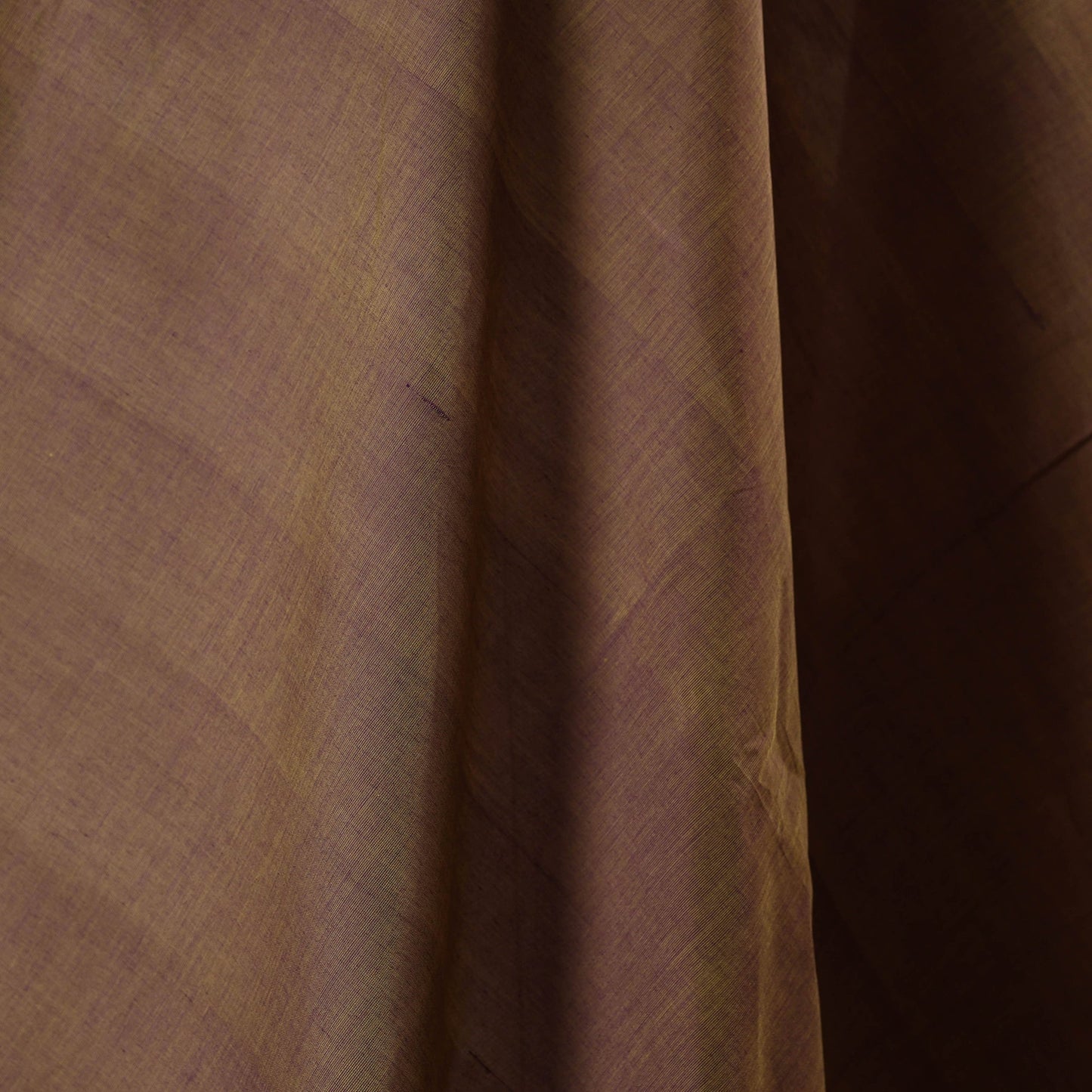 Brown - handloom cotton mangalagiri fabric with zari border