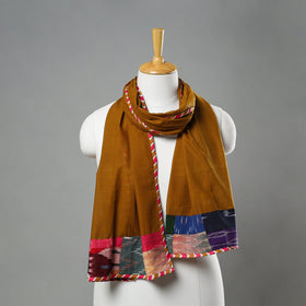 Brown - handloom cotton mangalagiri stole 04 - handcrafted