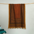 Brown Bagh Hand Block Print Cotton Handloom Towel