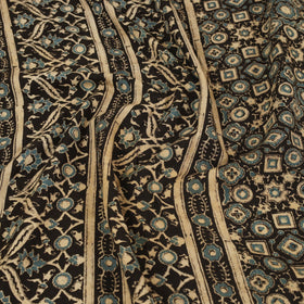 Brown Handloom Cotton Block Print Double Ajrakh Bed Sheet