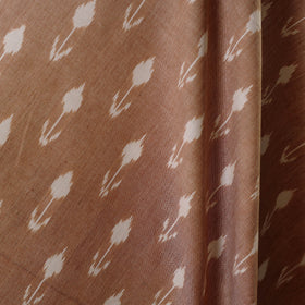 Brown - handloom cotton pochampally double ikat fabric 07