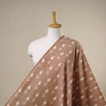 Brown - handloom cotton pochampally double ikat fabric 07