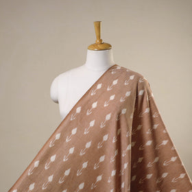 Brown - handloom cotton pochampally double ikat fabric 07