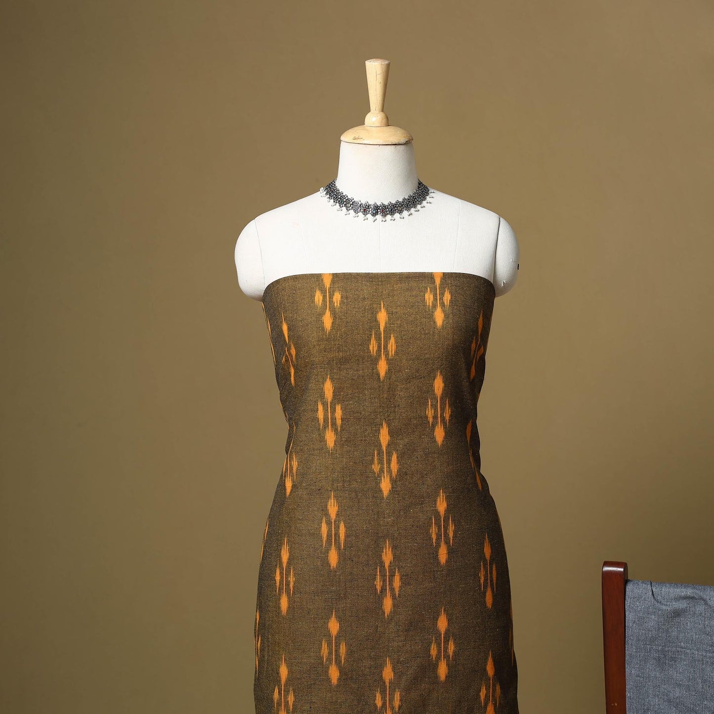 Handloom cotton pochampally ikat 3pc unstitched dress