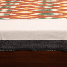 Brown - handloom cotton pochampally ikat double bedsheet