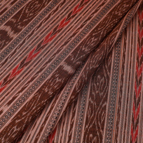 Brown Handloom Cotton Sambalpuri Ikat Fabric