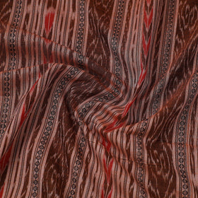 Brown Handloom Cotton Sambalpuri Ikat Fabric